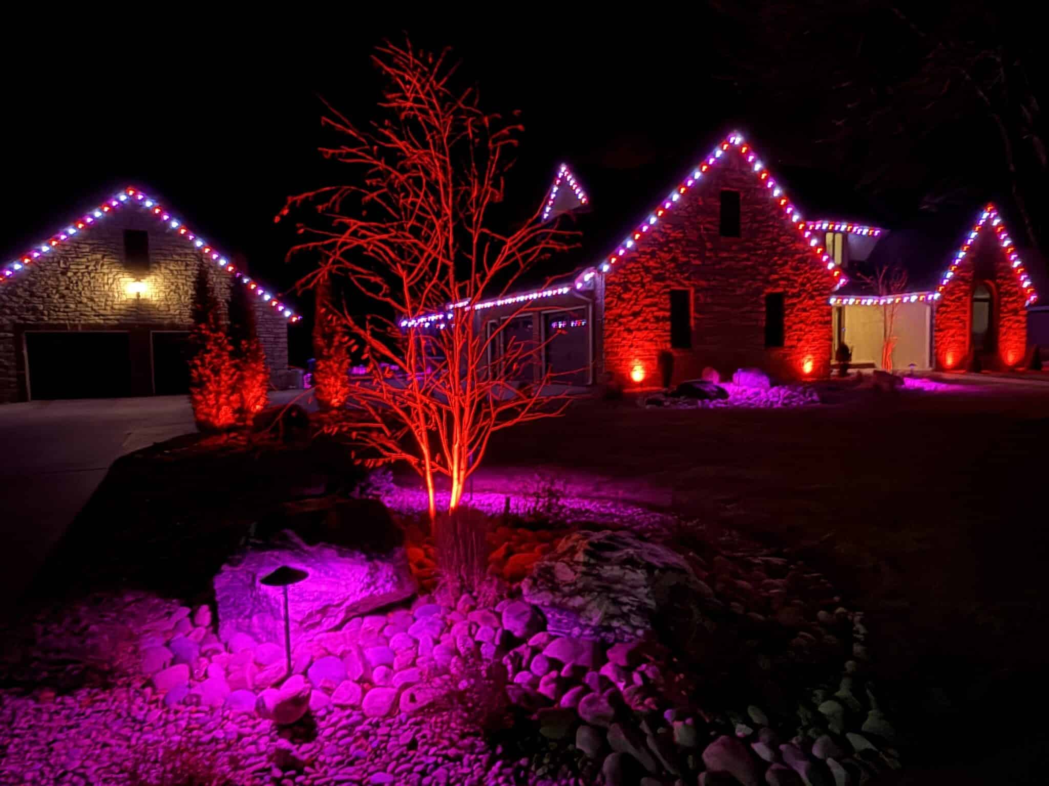 Night property lighting